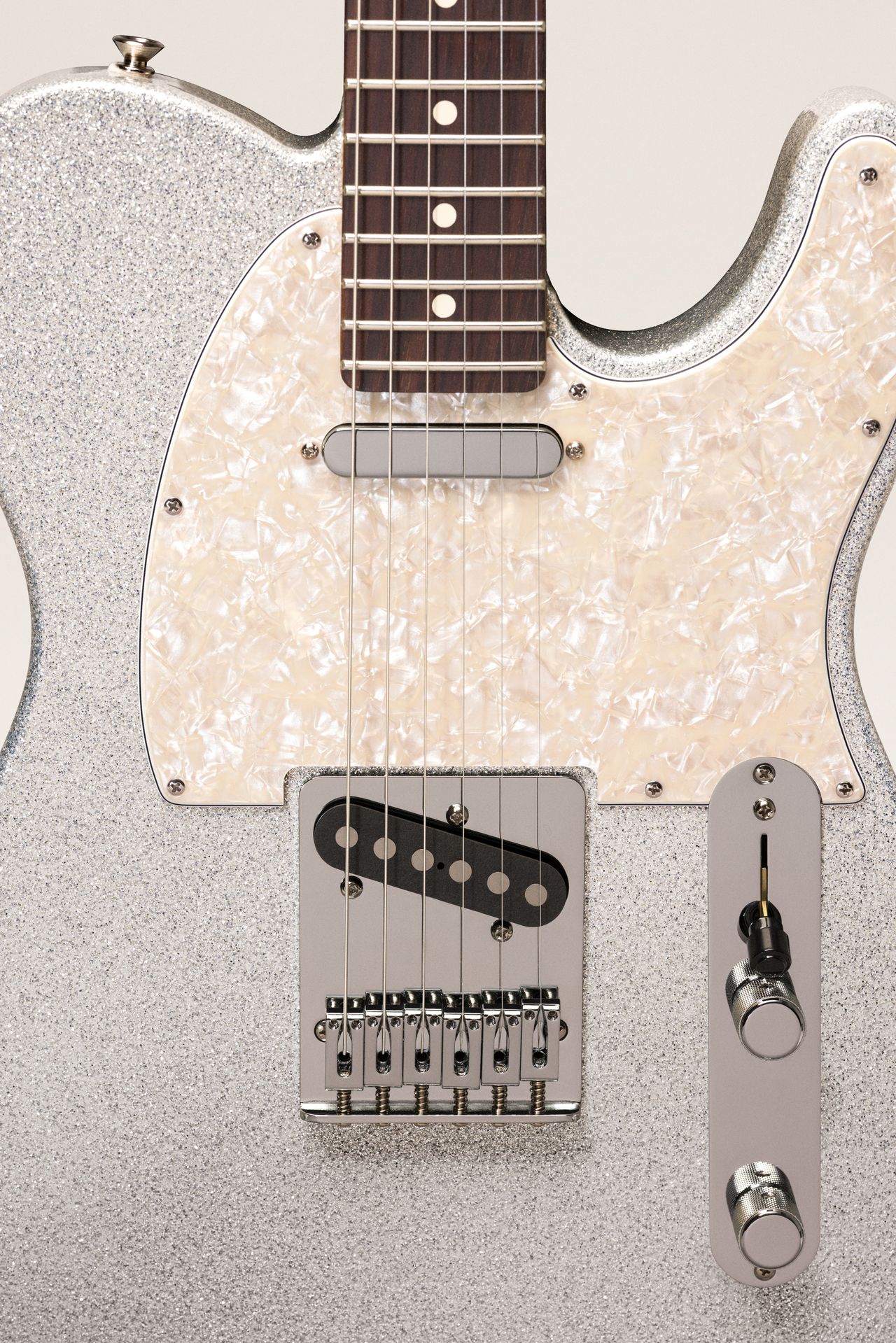 Details of the 75th Anniversary Player II Telecaster in Diamond Dust Sparkle