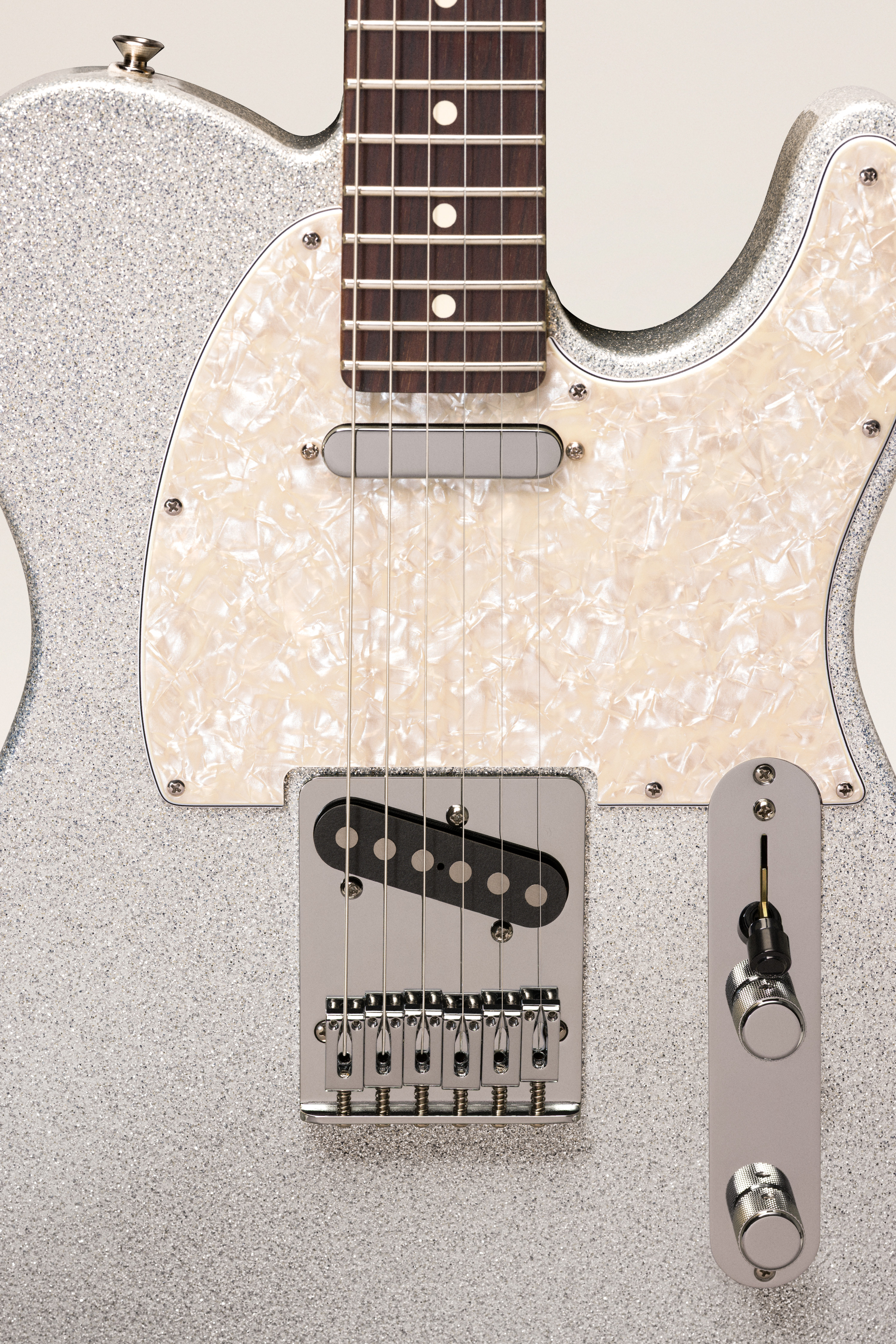 Details of the 75th Anniversary Player II Telecaster in Diamond Dust Sparkle