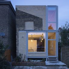 house with glass windows and door