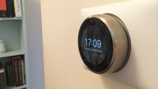 We had our thermostat set to show the time when it detected movement, a surprisingly helpful feature