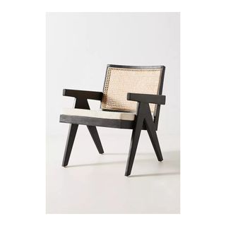 acacia wood mid-century style chair