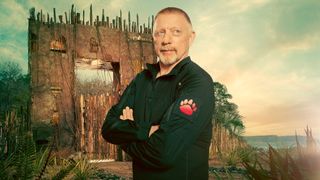 Boris Becker posing in his Celebrity Bear Hunt fleece