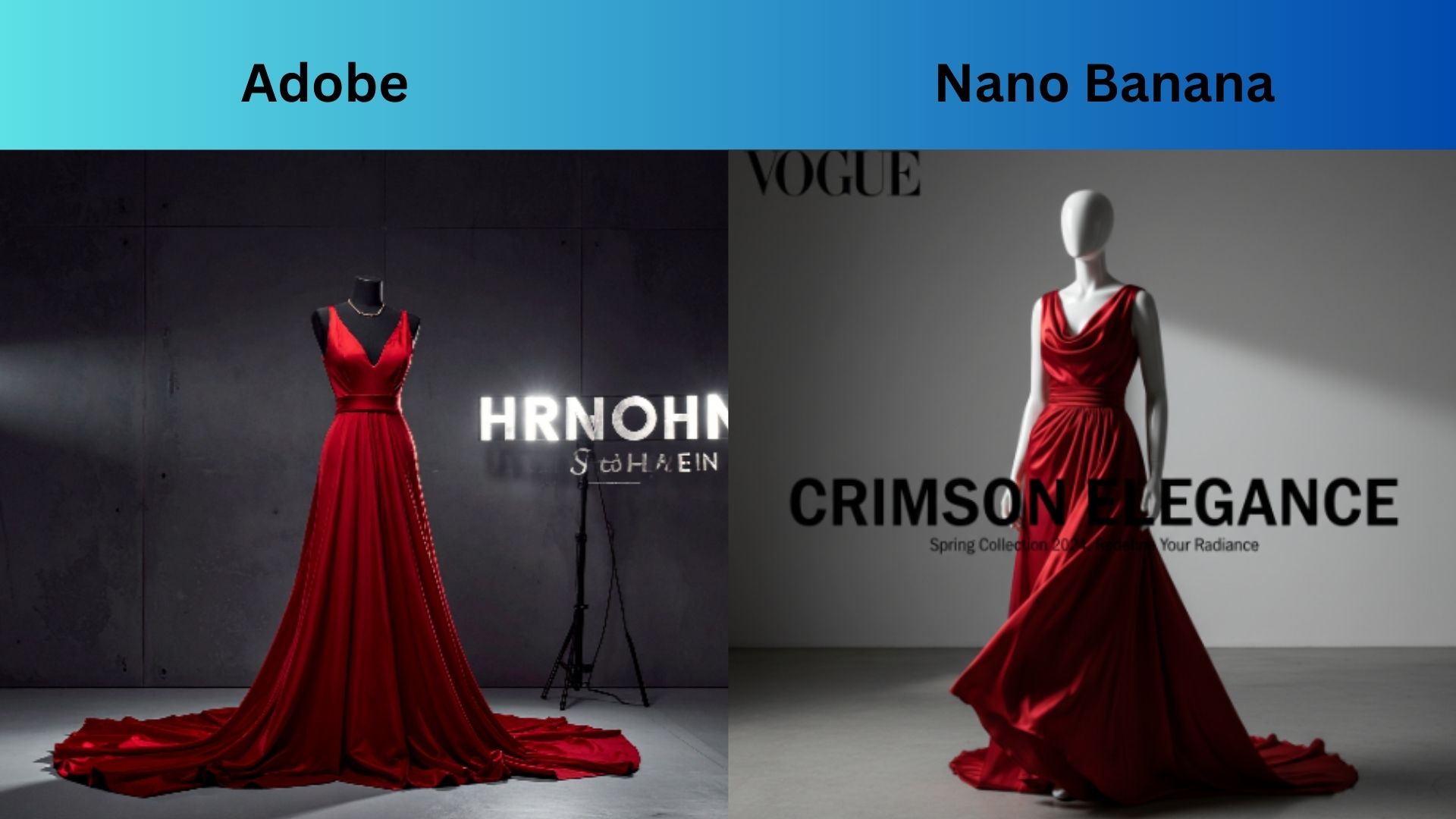 Adobe vs Nano Banana image generation screenshot