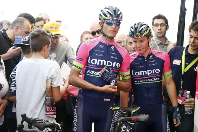 Lampre-Merida on the start line in Modena