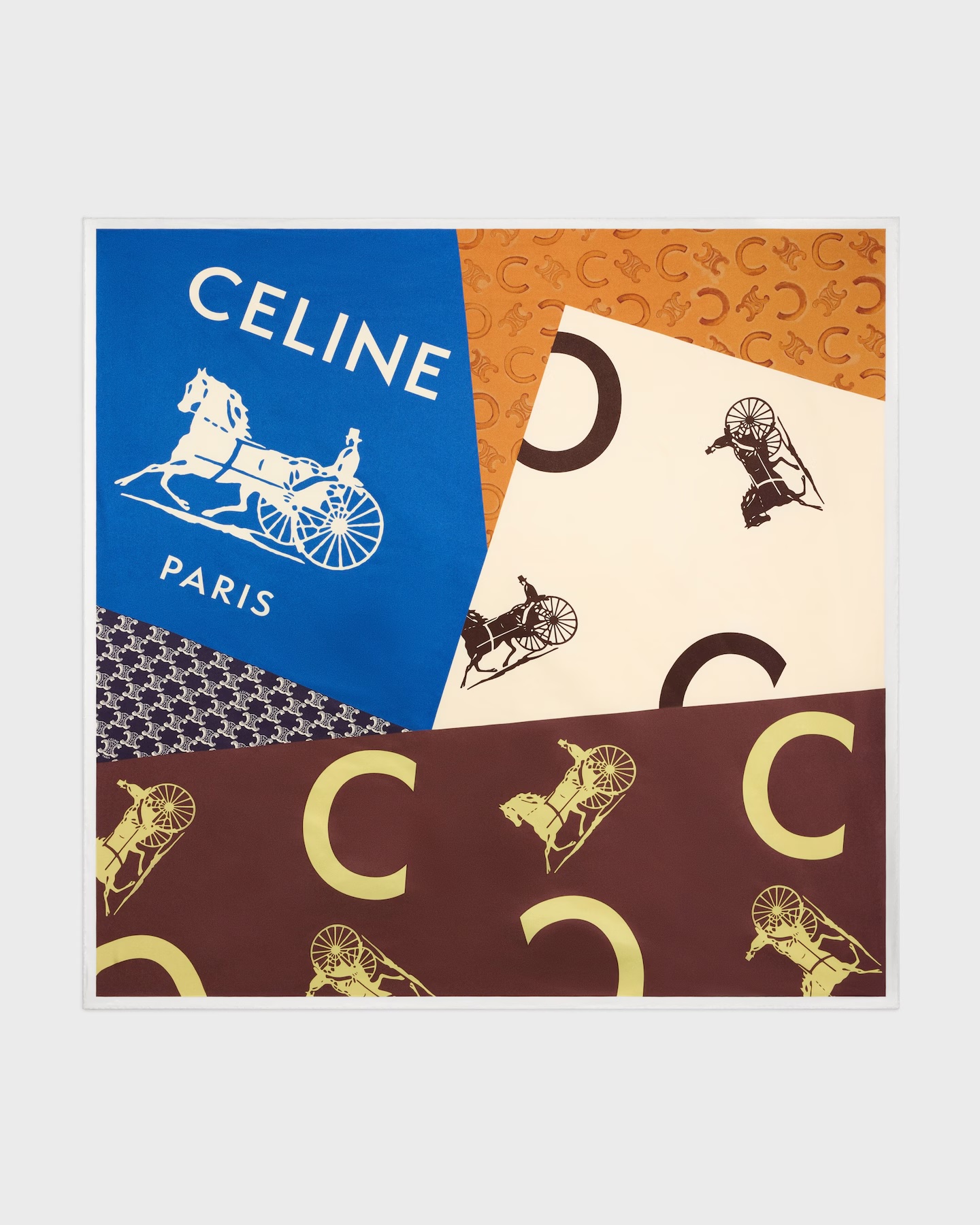 Celine, Patched C Cal&amp;eacute;che Foulard