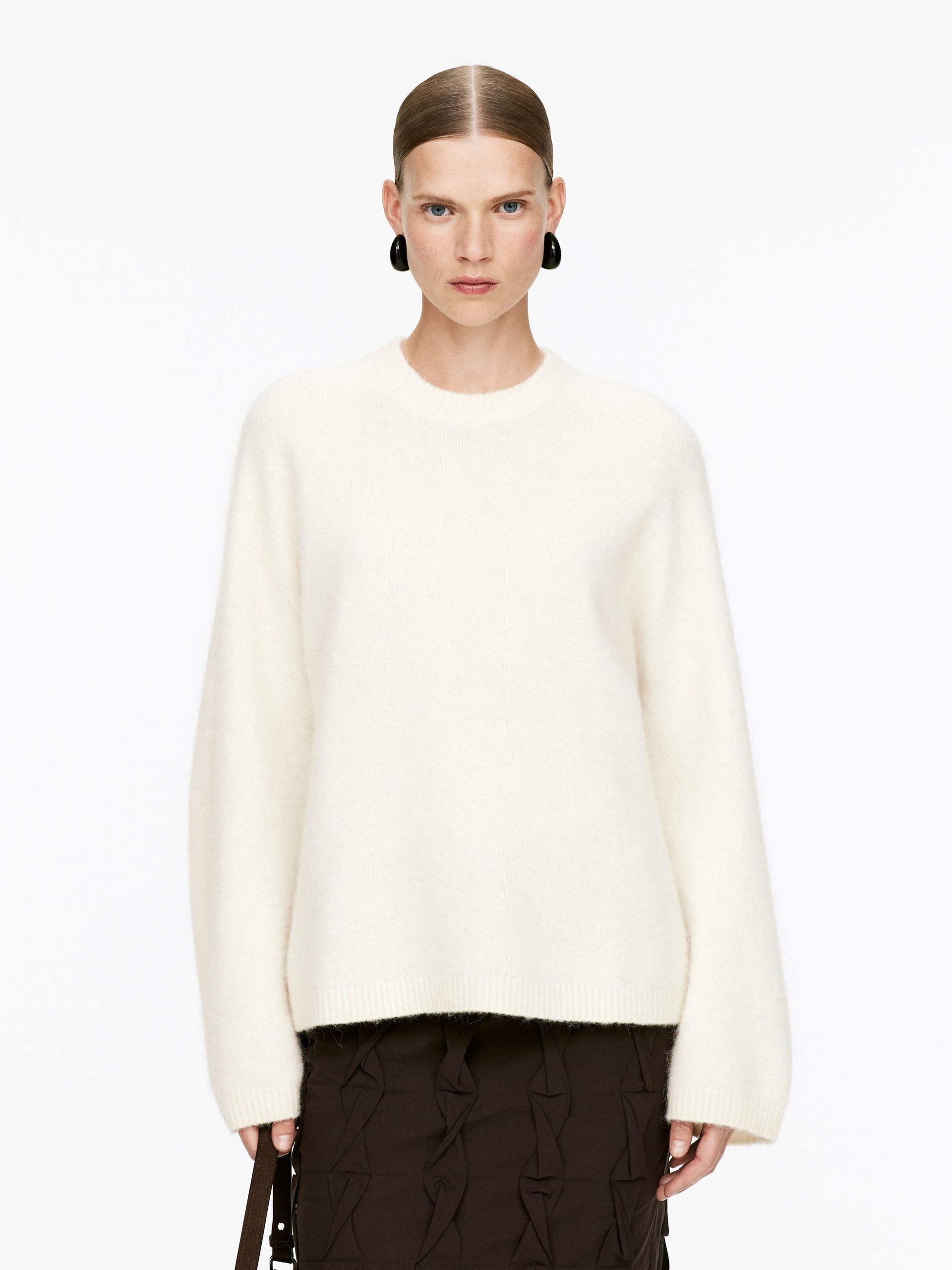Alpaca-Wool Blend Jumper – Off White – Women – Arket Gb