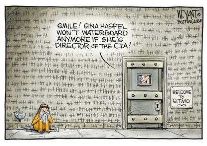 Political cartoon U.S. Gina Haspel CIA torture Guantanamo