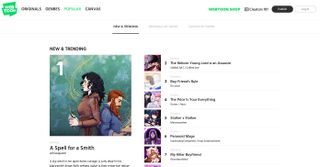 How to make an indie comic; screenshot from Webtoon