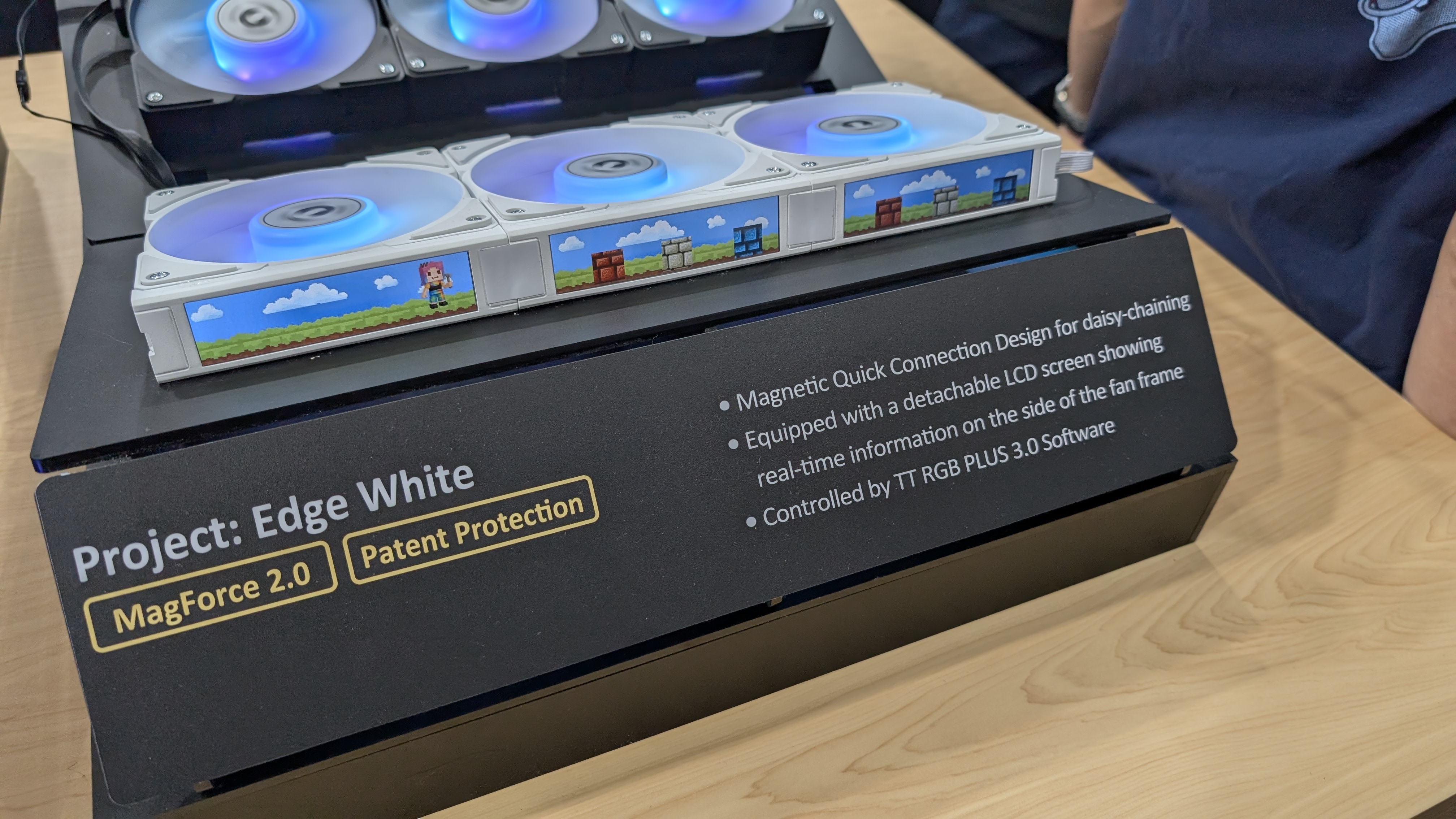 Thermaltake Project Edge fans with side LCD at Computex 2025