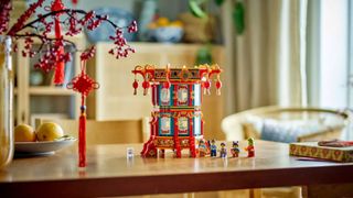 Lego Trotting Lantern set on a table