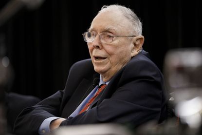 Charlie Munger, vice chairman of Berkshire Hathaway Inc., speaks during the Daily Journal Corp. shareholder meeting in Los Angeles, California, U.S., on Thursday, Feb. 14, 2019. 