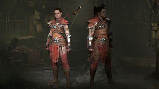 How to start a seasonal character in Diablo 4 - rogue character select screen showing both rogue body types