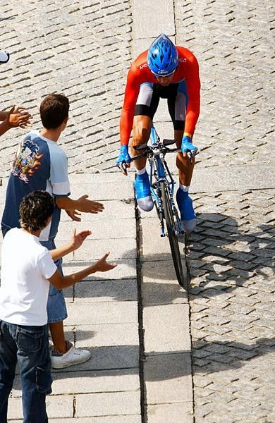 Beno&icirc;t Joachim (Discovery Channel) wears the Luxembourg National TT Champ jersey.