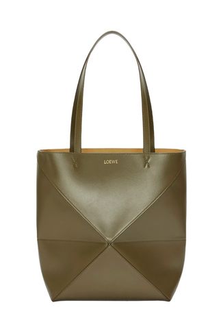 Puzzle Shiny Leather Tote