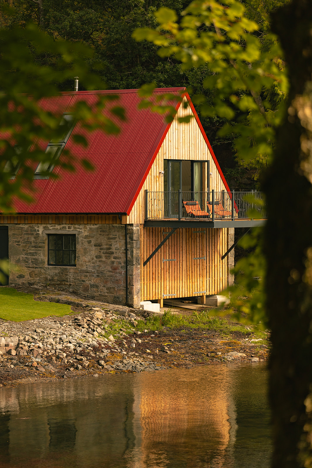 A-Frame boat house that&#039;s been converted into accommodation