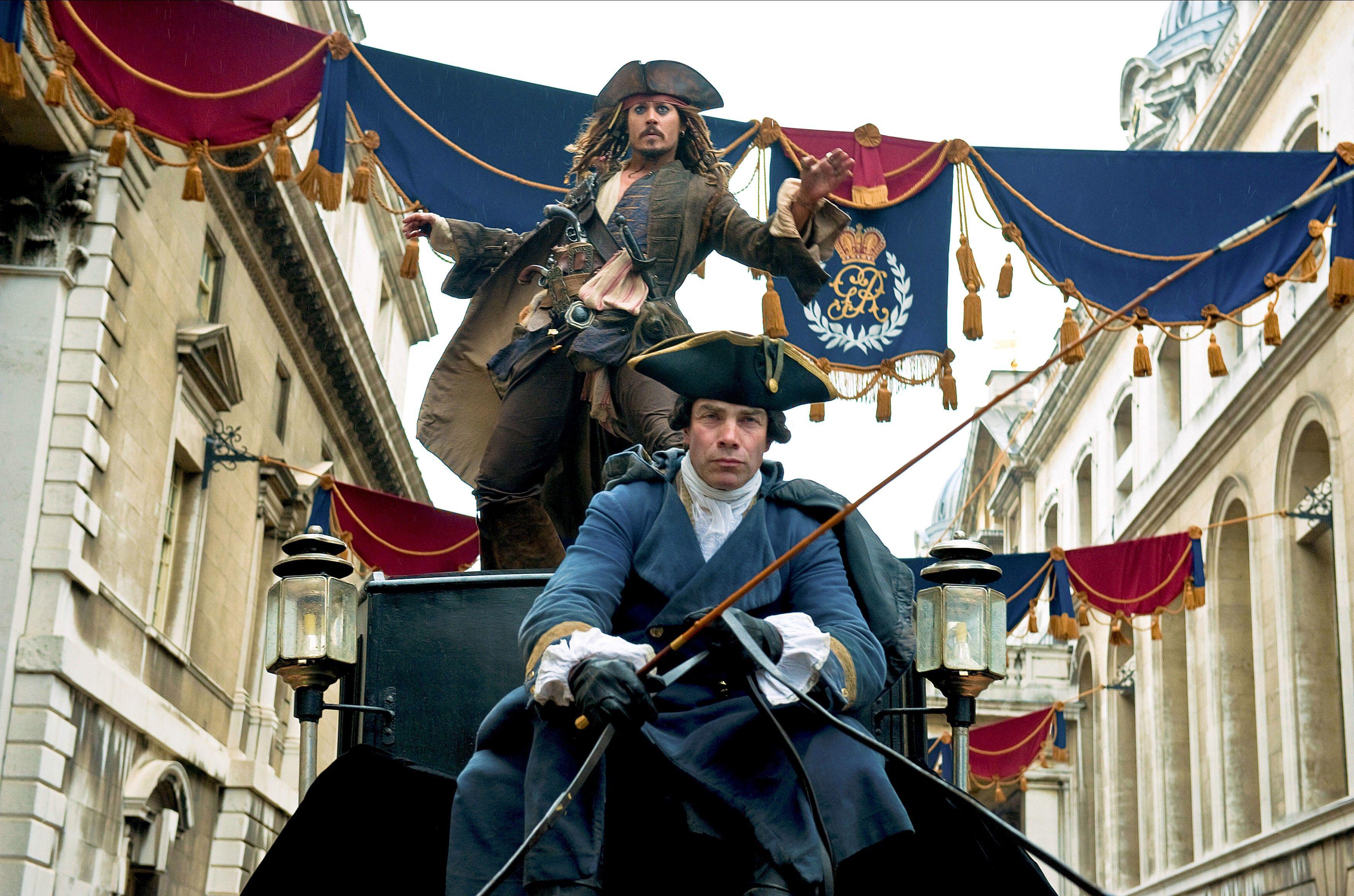 Johnny Deep in Pirates of the Caribbean: On Stranger Tides