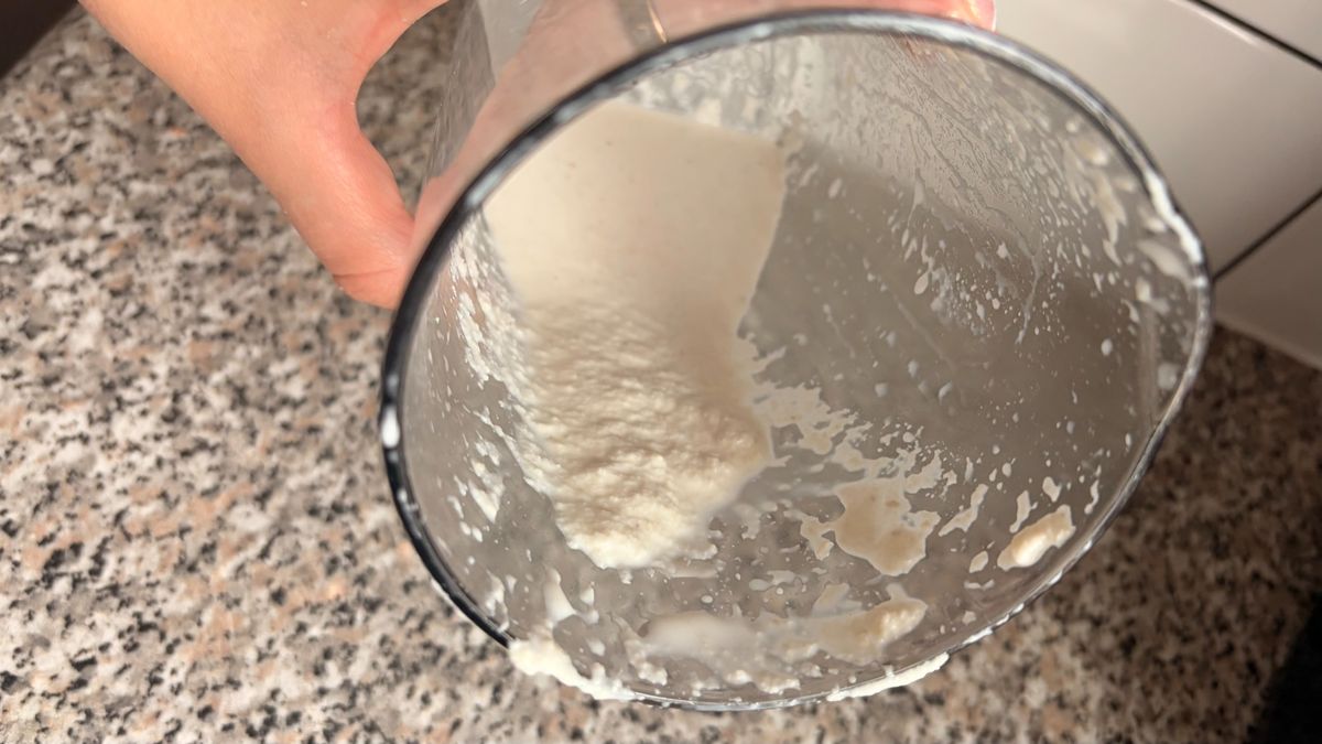 cashew nut milk made using the Canoly C16 Cold Press Juicer