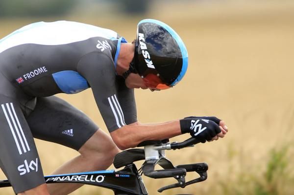 Chris Froome (Team Sky) on his way to second on the stage