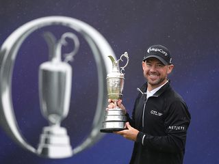 Brian Harman with the Claret Jug after winning the Open Championship in 2023