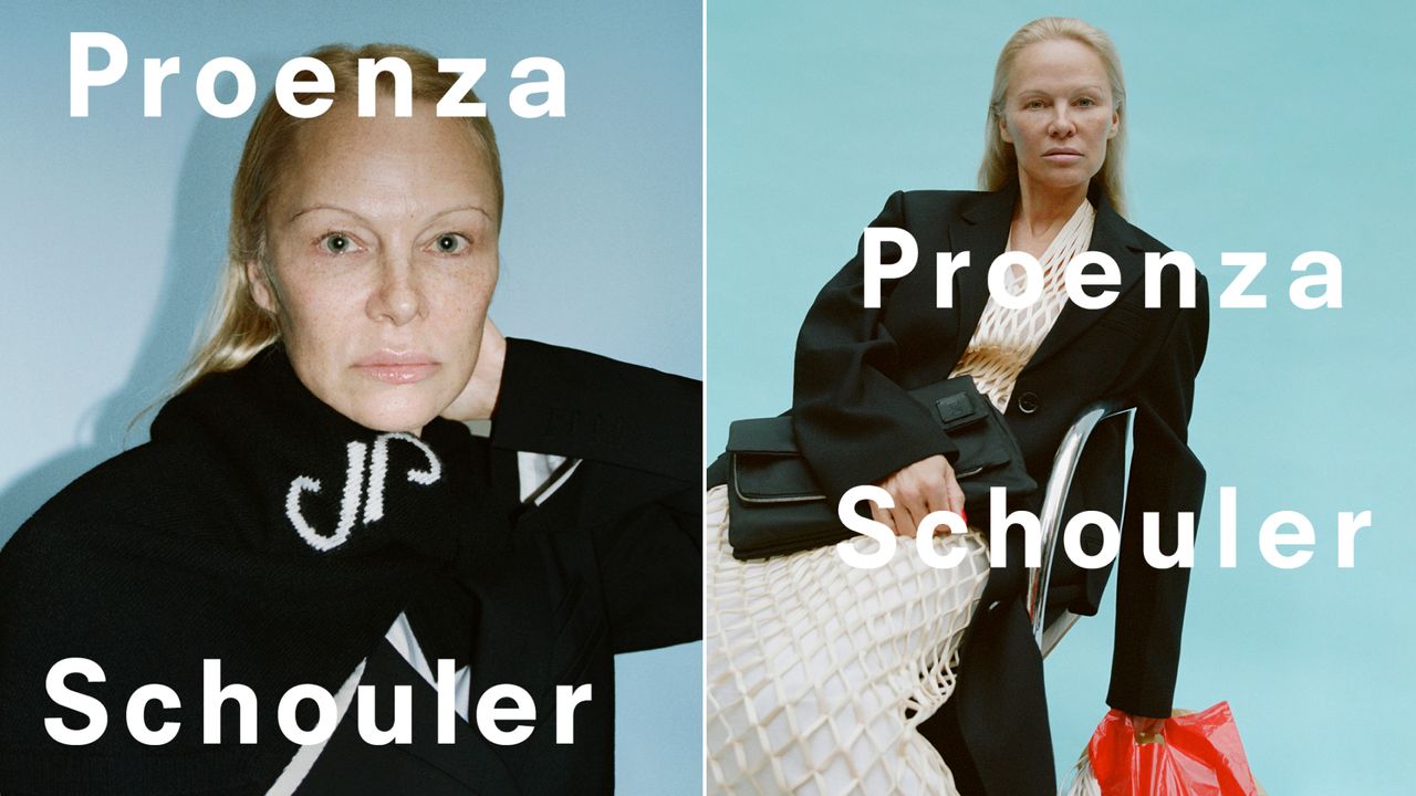 Pamela Anderson in Proenza Schouler Spring 2024 campaign