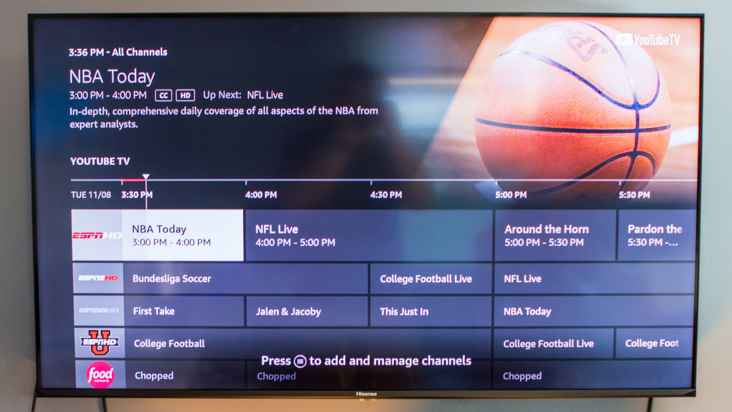 YouTube TV Guide on Amazon Fire TV Cube (2022)
