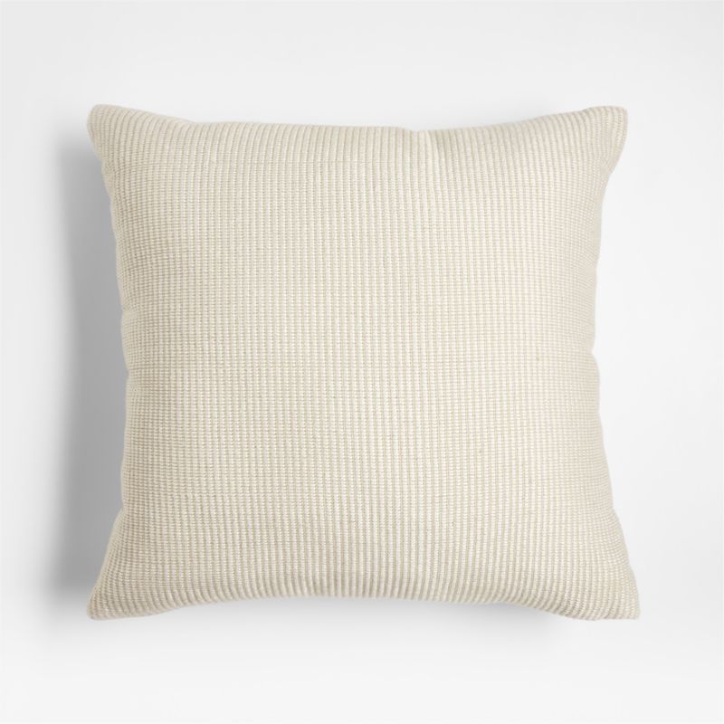Calm Beige 20"x20" Soft Textured Indoor/outdoor Throw Pillow