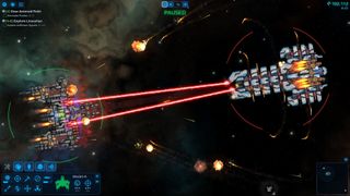 Cosmoteer screenshot of two ships in battle