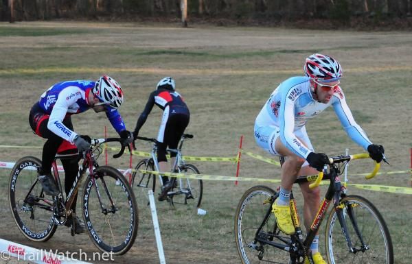 Adam Myerson (Cycle-Smart) and Justine Lindine were joined at hip for much of the race