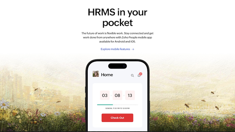Zoho People website screenshot