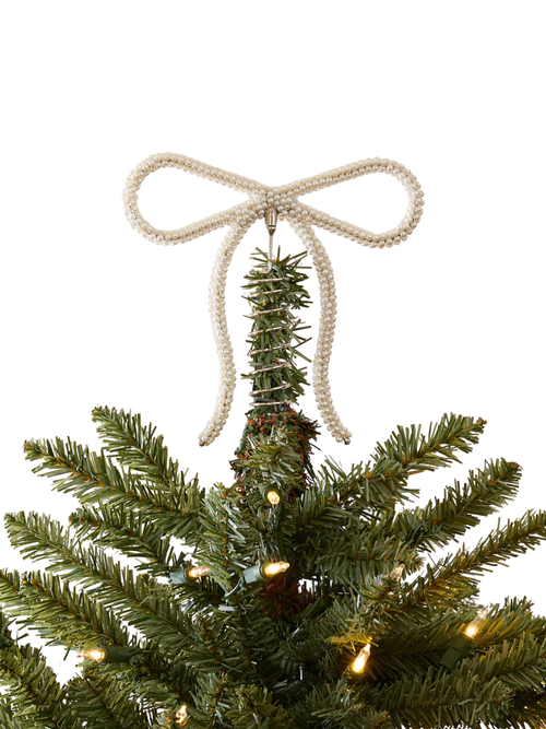 Seaton Beaded Bow Tree Topper