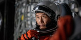 Daniel Dae Kim in his space suit as Kim in Stowaway