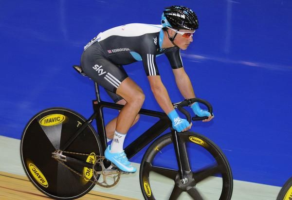 Eventual winner Peter Kennaugh (Team Sky).