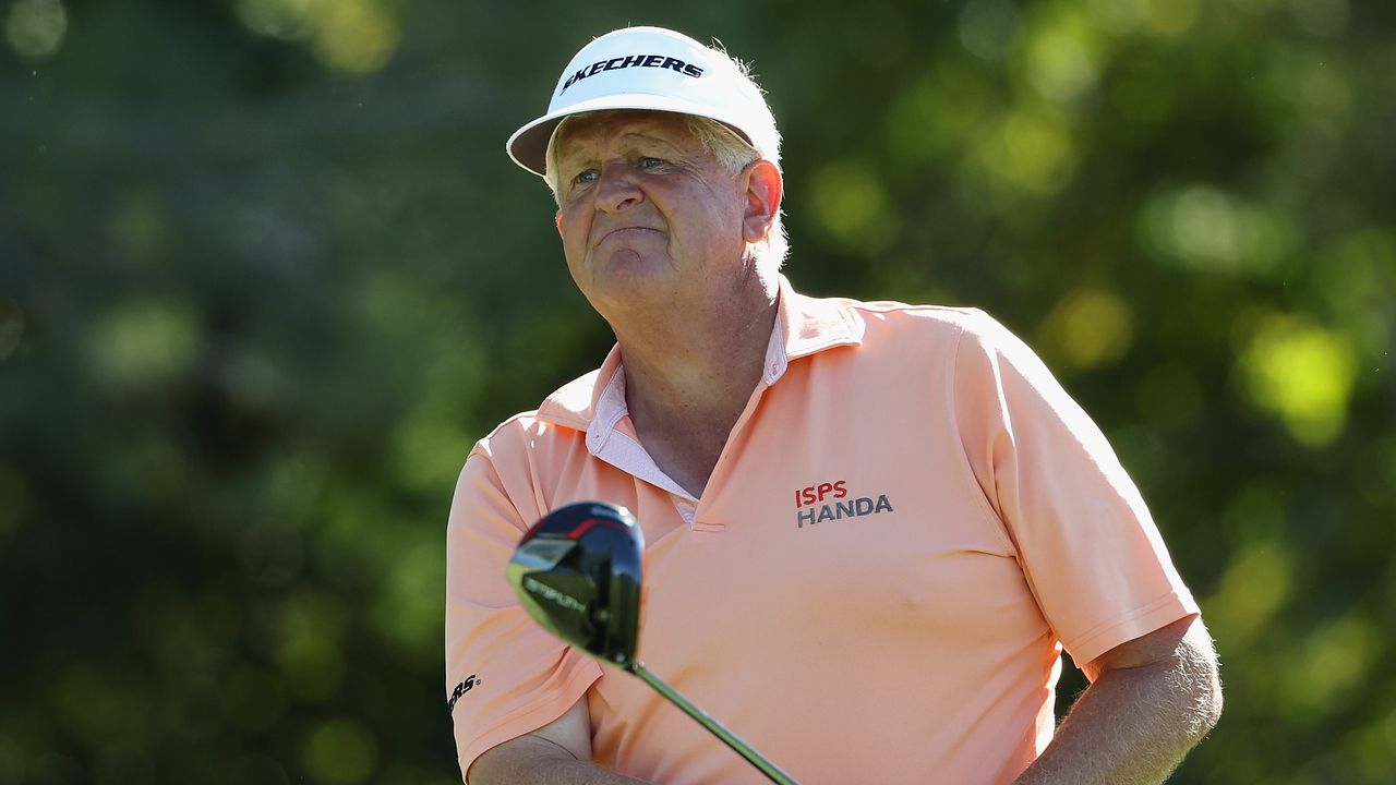 Colin Montgomerie takes a shot at the 2022Charles Schwab Cup Championship 