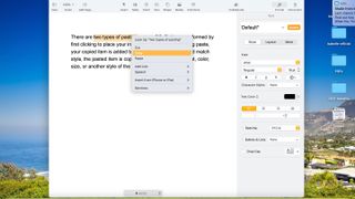 Copying text on macOS