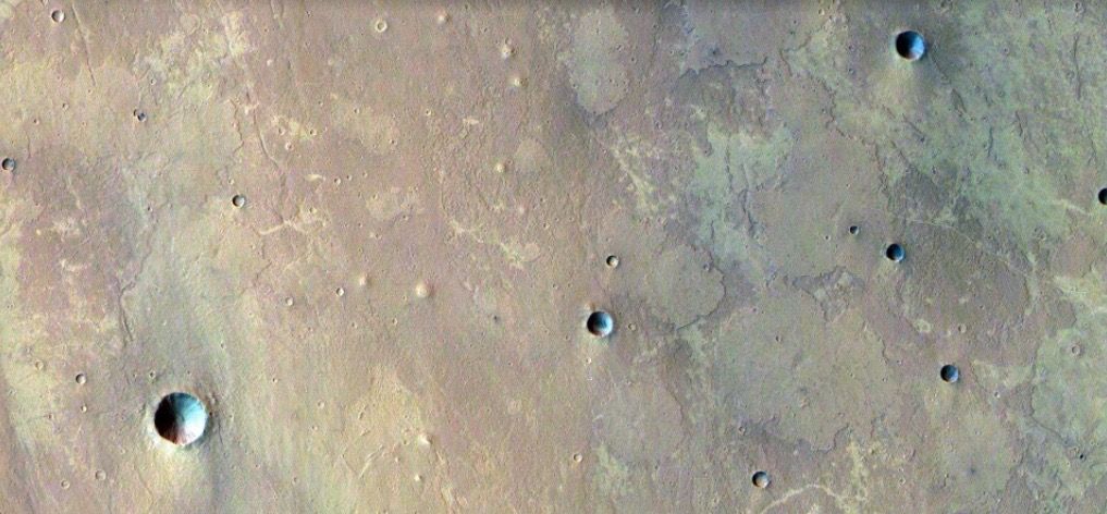 Conical hills on Mars may be evidence of mud volcanoes, scientists say.