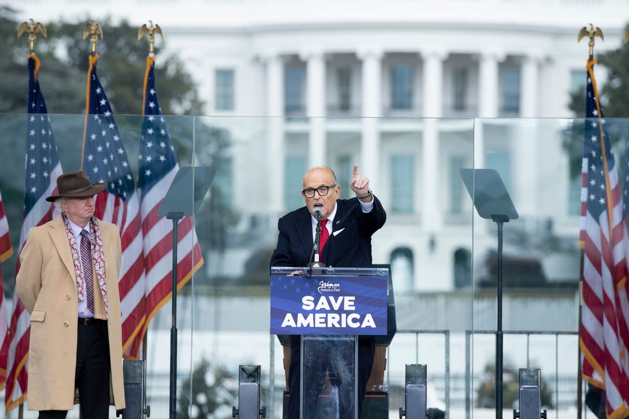 Giuliani at a Trump rally