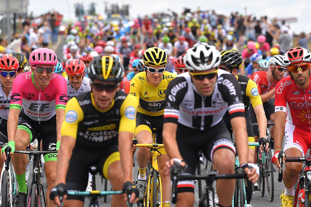 Tom Dumoulin (Sunweb) starts the final stage of the Tour de France