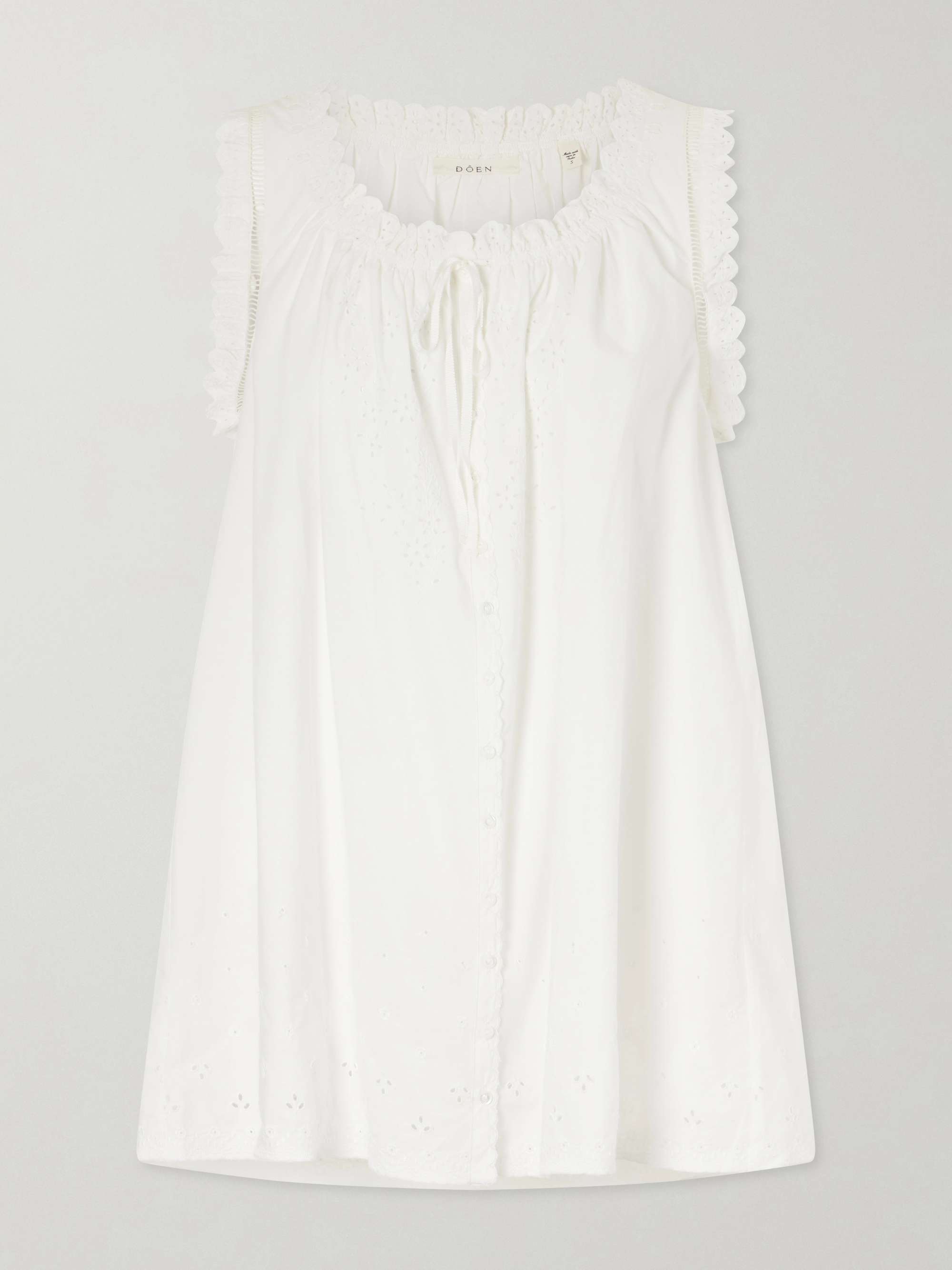 Nessie Broderie Anglaise Organic Cotton Mini Dress