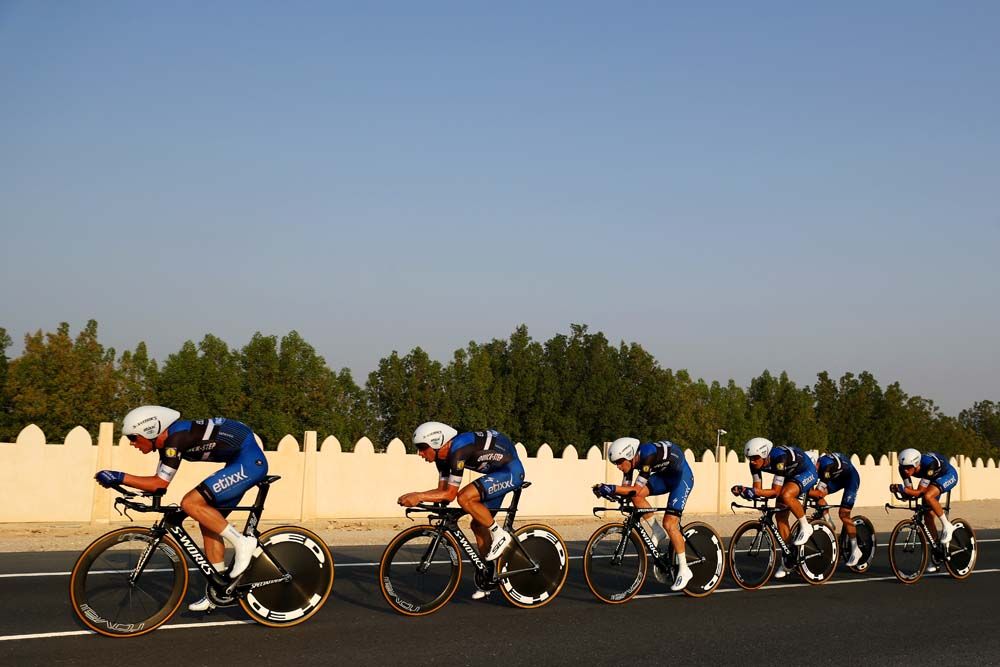 The Etixx-QuickStep team power to victory in Doha