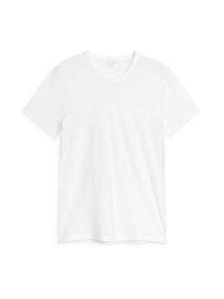 Ice Crêpe T-Shirt - White - Arket Gb