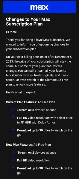 Max new streaming plans