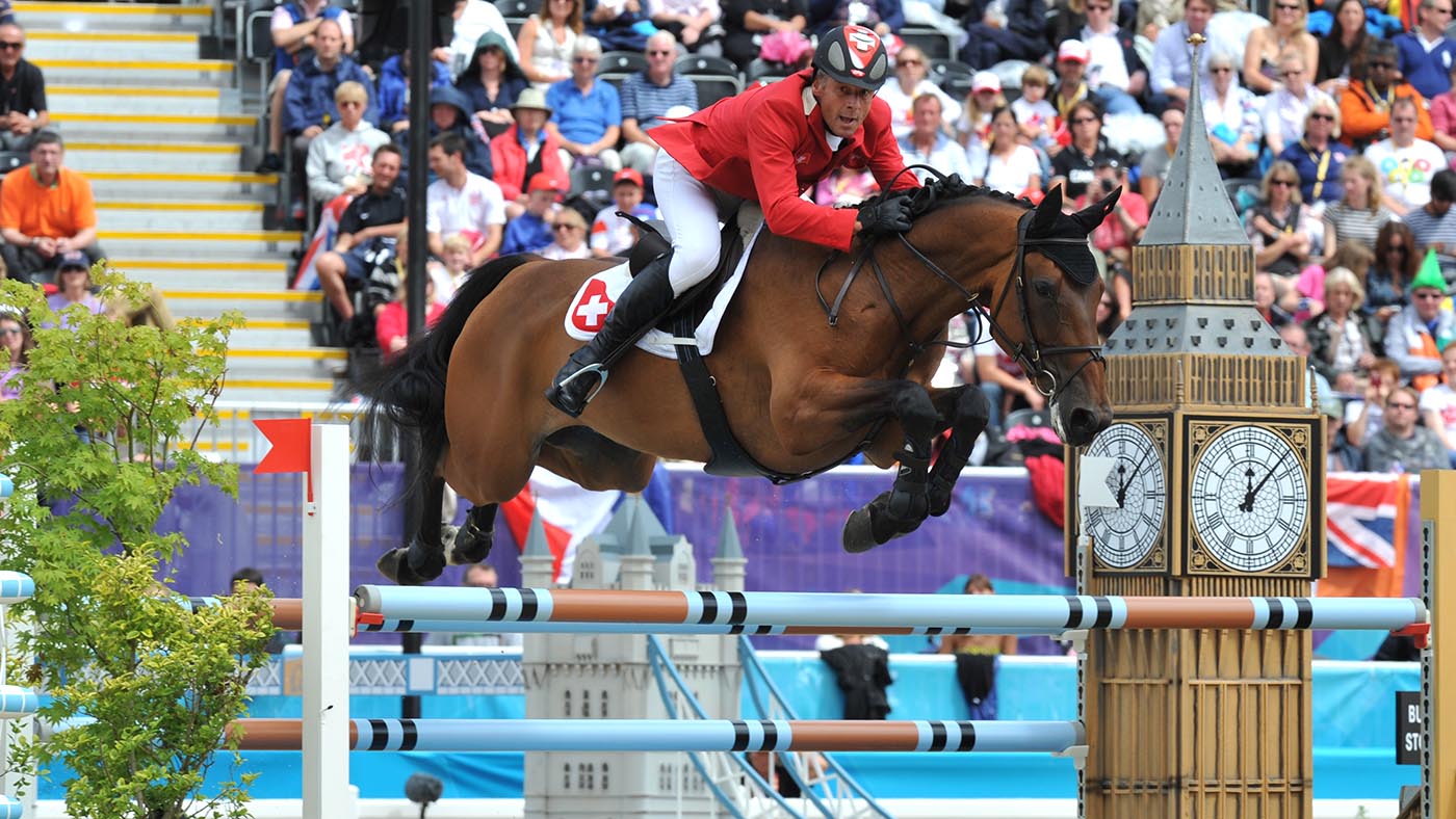The Swiss Equestrian Federation has applied to provisionally suspend showjumper Paul Estermann, pictured here at the London 2012 Olympics, after he was found guilty of animal cruelty