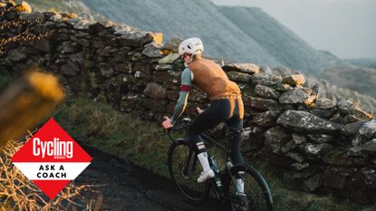 Male cyclist going on a fasted bike ride