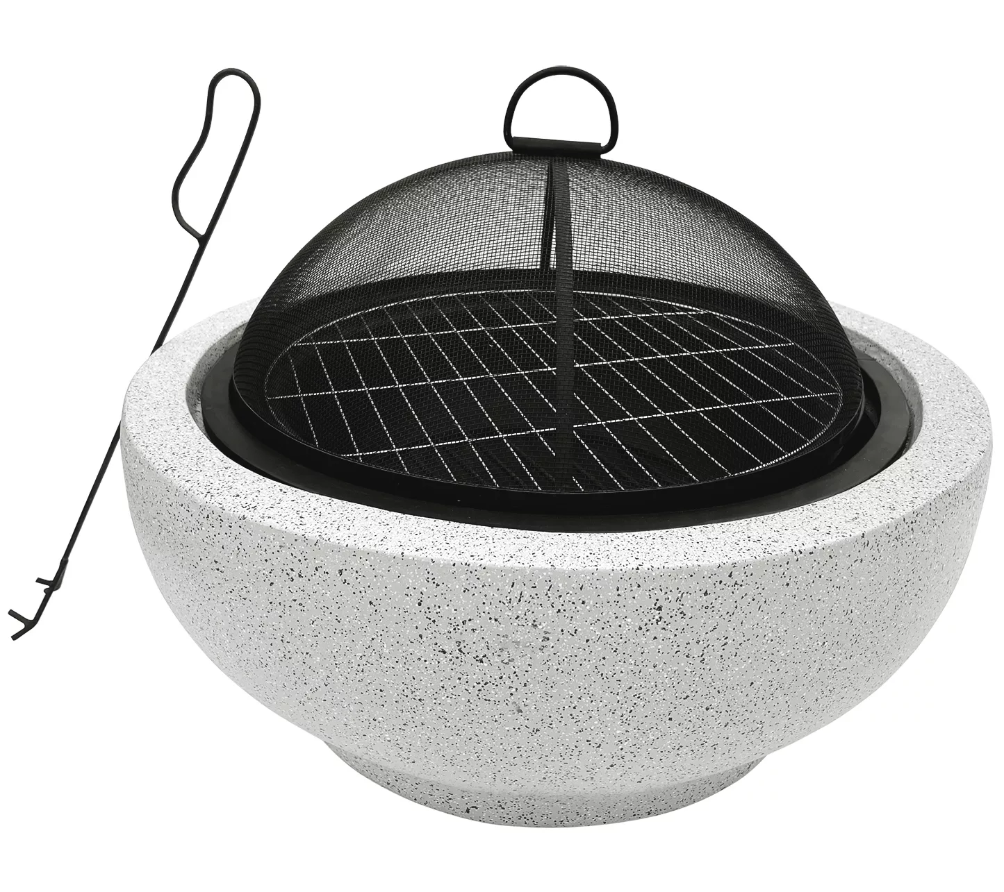 Teamson Outdoor 24" Wood Burning Fire Pit With Concrete Base