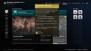 Destiny 2 Prismatic - Ergo Sum quest