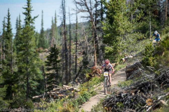 Squirt Lube's Catherine Williamson leads out local Marlee Dixon