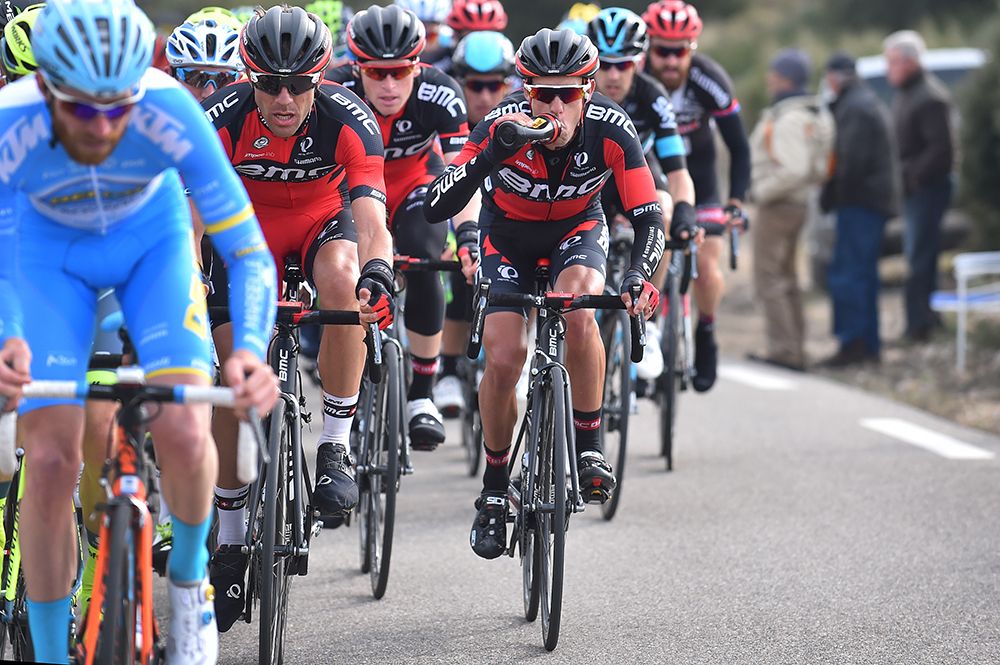 BMC tucked into the front of the peloton