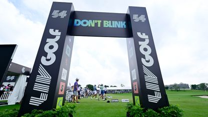 Signage at the 2022 LIV Golf Bangkok event
