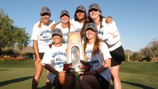 Wake Forest with the NCAA Division I Championship trophy