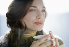 Woman drinking coffee - Marie Claire news